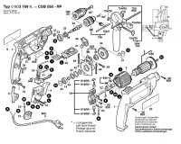 Bosch 0 603 169 842 CSB 550 RP Percussion Drill 240 V / GB Spare Parts CSB550RP